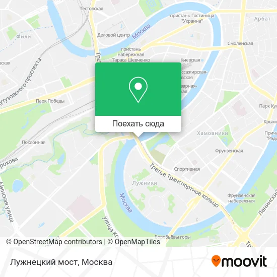 Карта Лужнецкий мост
