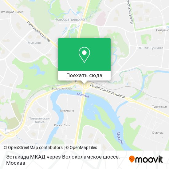 Карта Эстакада МКАД через Волоколамское шоссе