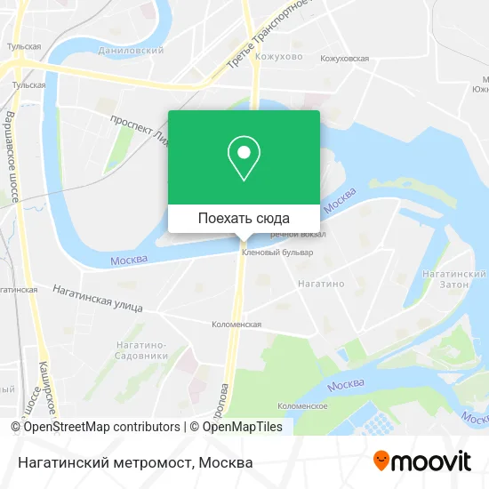 Карта Нагатинский метромост