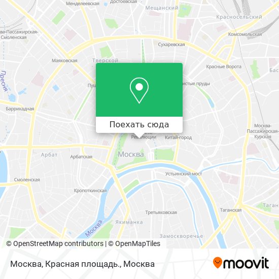 Карта Москва, Красная площадь.
