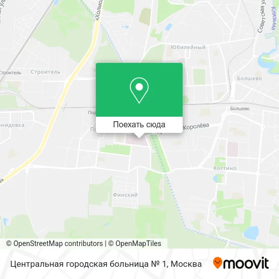 Карта Центральная городская больница № 1
