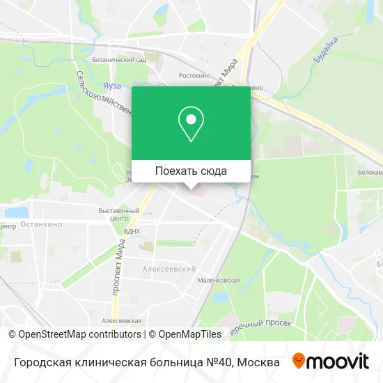 Карта Городская клиническая больница №40