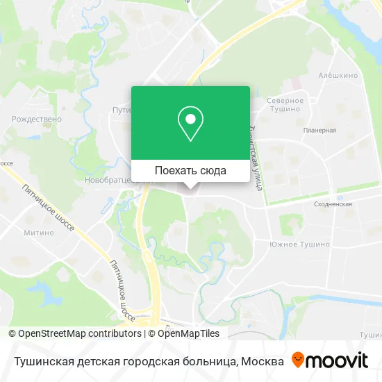 Карта Тушинская детская городская больница