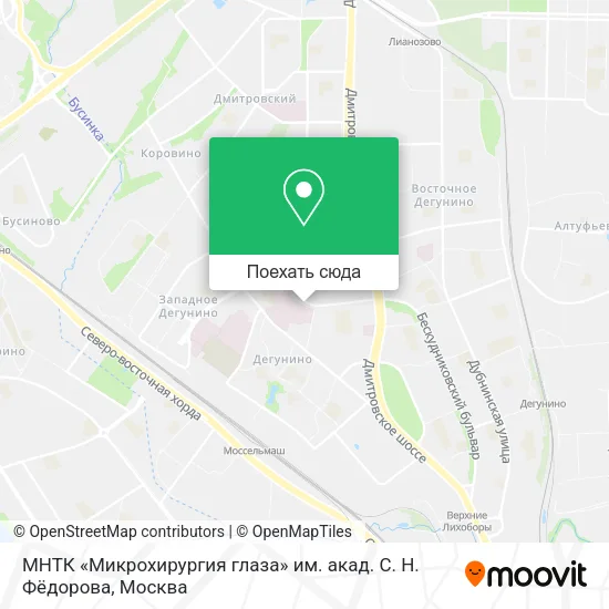 Карта МНТК «Микрохирургия глаза» им. акад. С. Н. Фёдорова