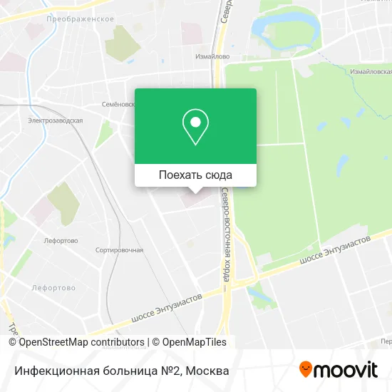 Карта Инфекционная больница №2