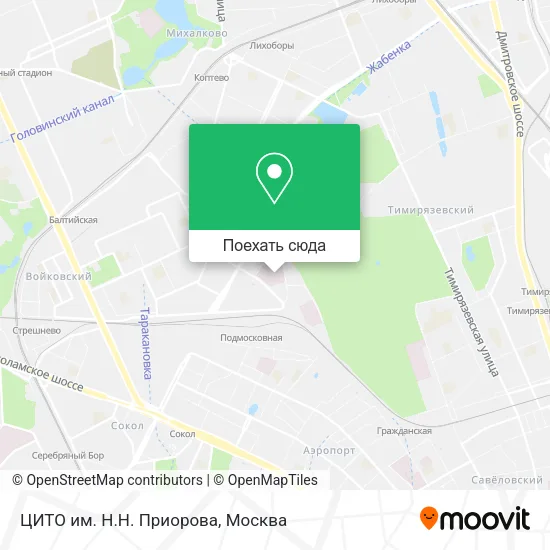 Карта ЦИТО им. Н.Н. Приорова