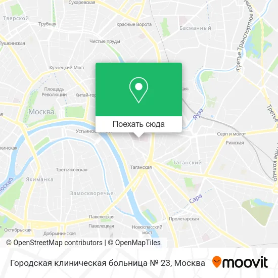 Карта Городская клиническая больница № 23