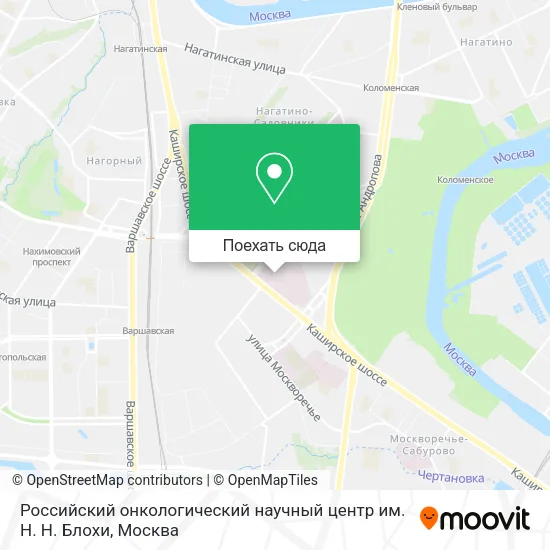Карта Российский онкологический научный центр им. Н. Н. Блохи