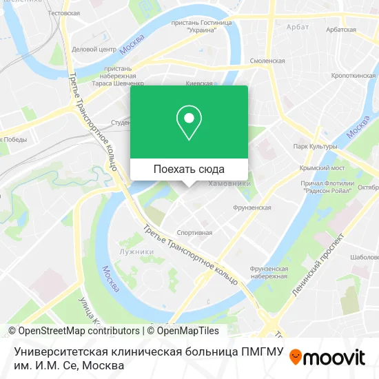 Карта Университетская клиническая больница ПМГМУ им. И.М. Се