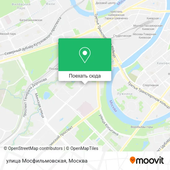 Карта улица Мосфильмовская
