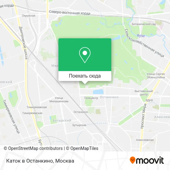 Карта Каток в Останкино