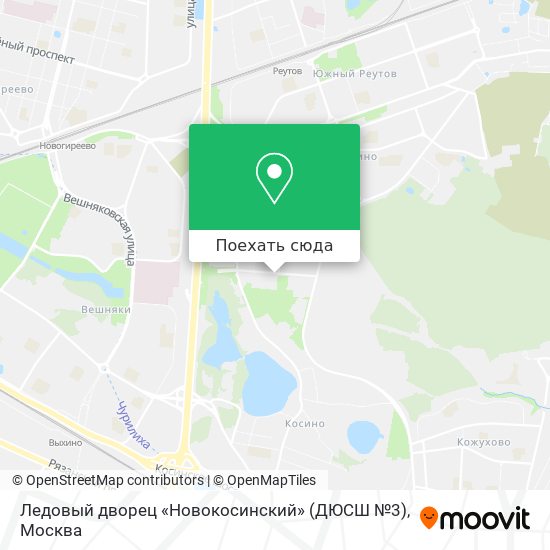 Карта Ледовый дворец «Новокосинский» (ДЮСШ №3)