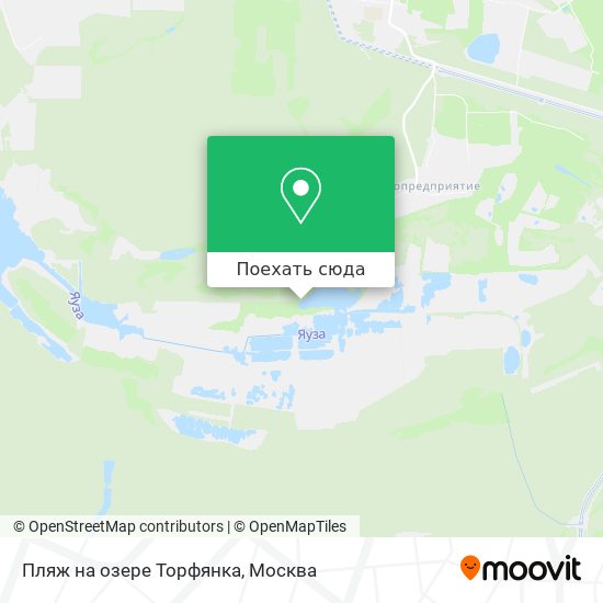Карта Пляж на озере Торфянка