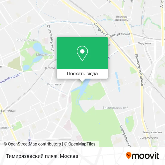 Карта Тимирязевский пляж