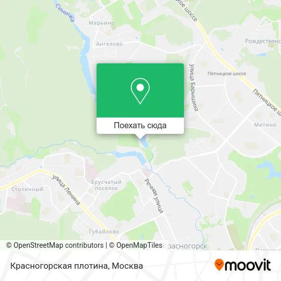 Карта Красногорская плотина