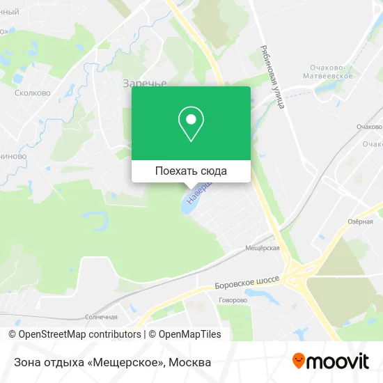 Карта Зона отдыха «Мещерское»