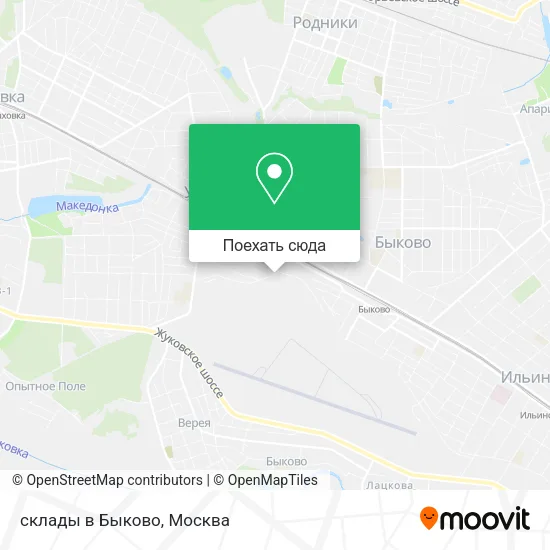 Карта склады в Быково