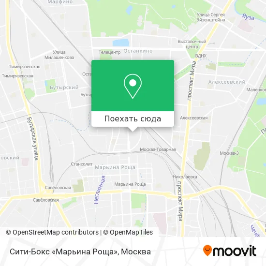 Карта Сити-Бокс «Марьина Роща»