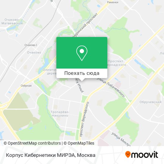 Карта Корпус Кибернетики МИРЭА
