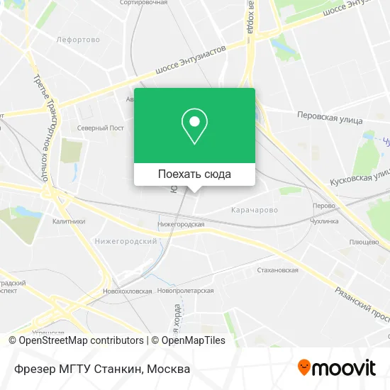 Карта Фрезер МГТУ Станкин