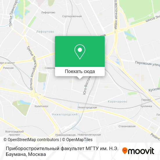 Карта Приборостроительный факультет МГТУ им. Н.Э. Баумана