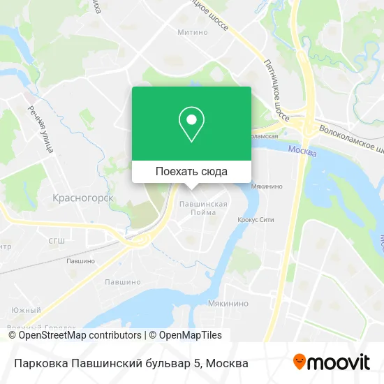 Карта Парковка Павшинский бульвар 5