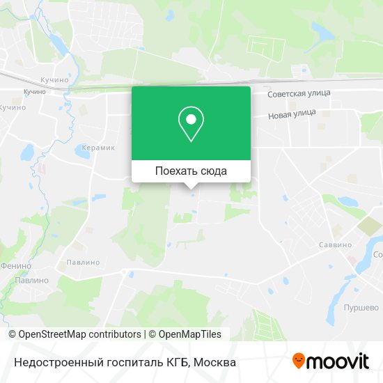 Карта Недостроенный госпиталь КГБ