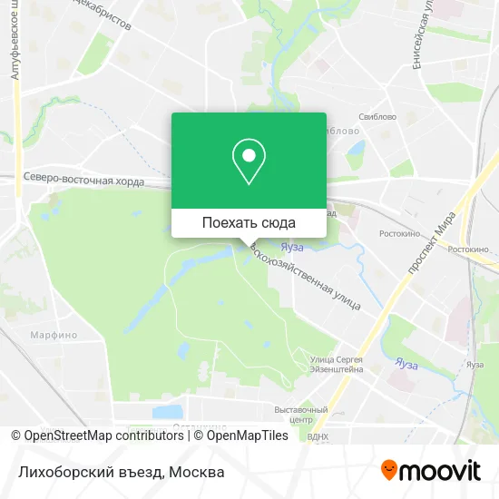 Карта Лихоборский въезд