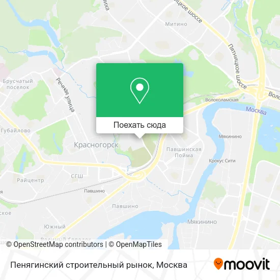 Карта Пенягинский строительный рынок