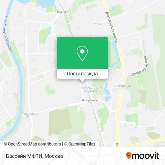 Карта Бассейн МФТИ