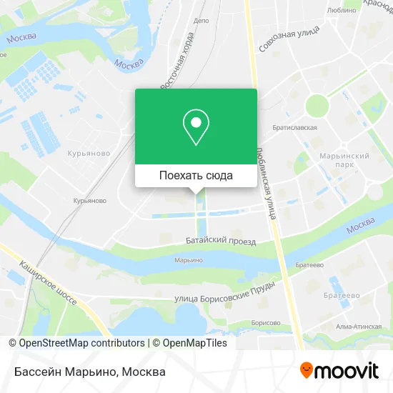 Карта Бассейн Марьино