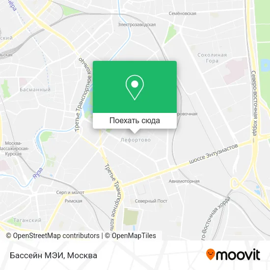 Карта Бассейн МЭИ