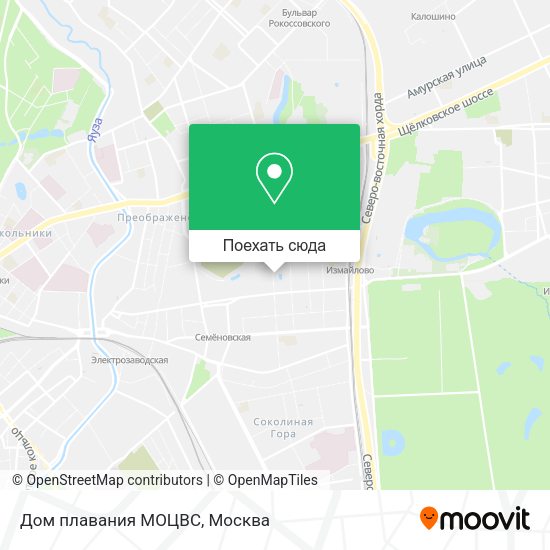 Карта Дом плавания МОЦВС