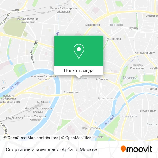 Карта Спортивный комплекс «Арбат»