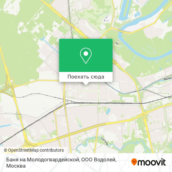 Карта Баня на Молодогвардейской, ООО  Водолей