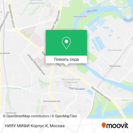 Карта НИЯУ МИФИ Корпус  К