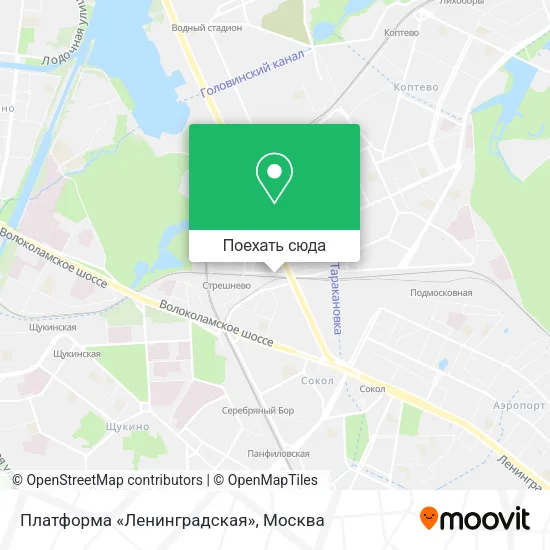 Карта Платформа «Ленинградская»
