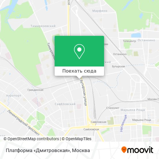 Карта Платформа «Дмитровская»