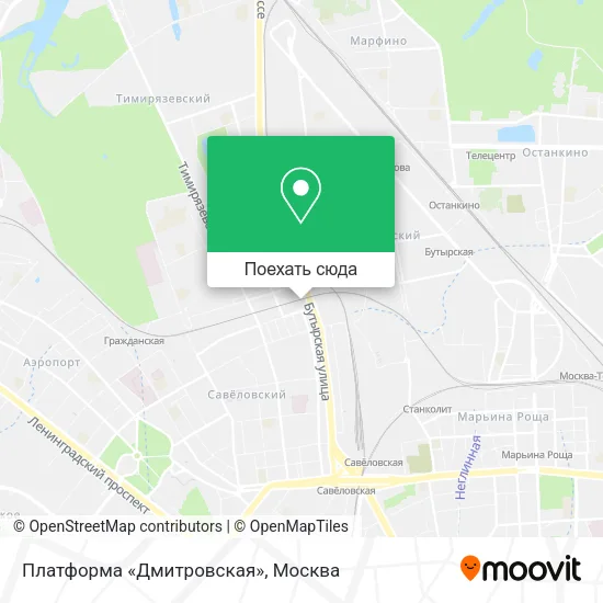 Карта Платформа «Дмитровская»