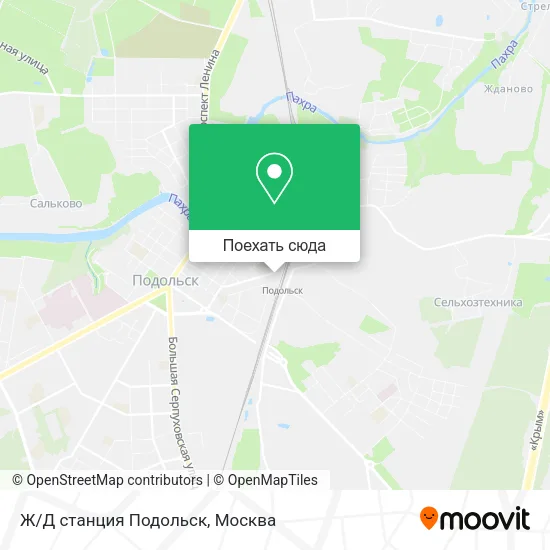 Карта Ж/Д станция Подольск