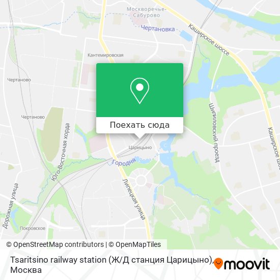 Карта Tsaritsino railway station (Ж / Д станция Царицыно)