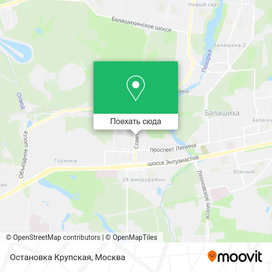 Карта Остановка Крупская