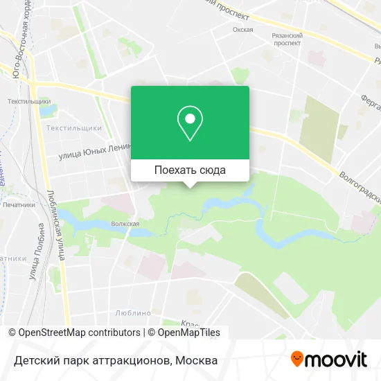 Карта Детский парк аттракционов