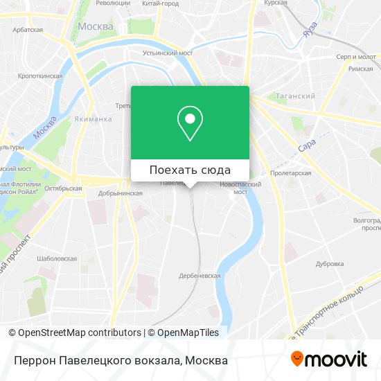 Карта Перрон Павелецкого вокзала