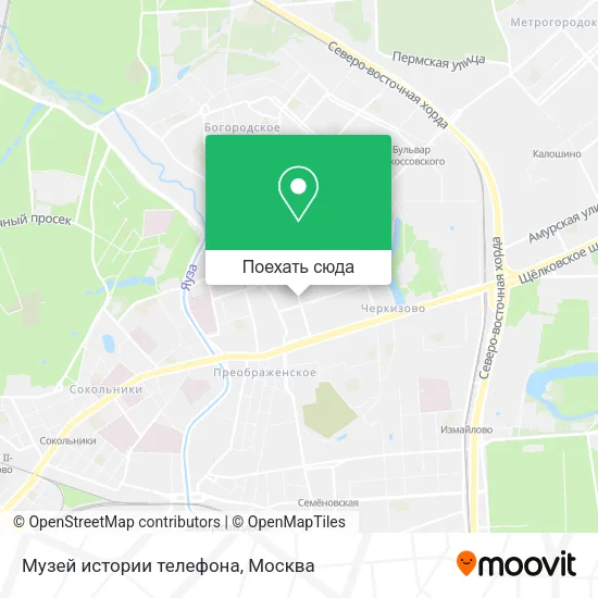Карта Музей истории телефона