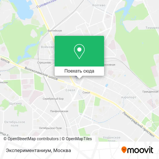Карта Экспериментаниум