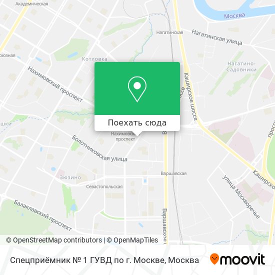 Карта Спецприёмник № 1 ГУВД по г. Москве