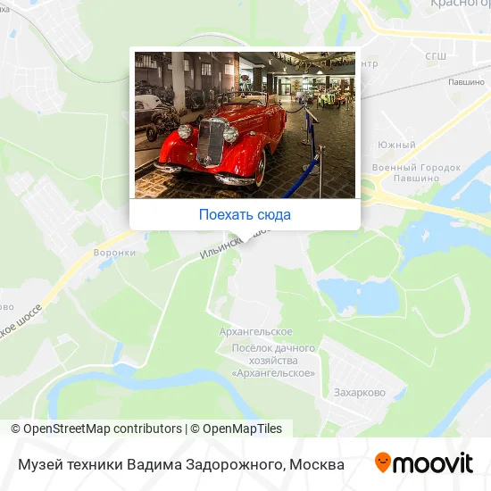 Карта Музей техники Вадима Задорожного