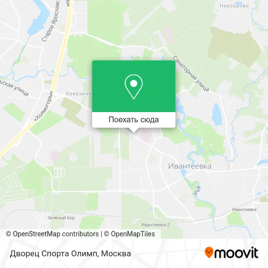 Карта Дворец Спорта  Олимп