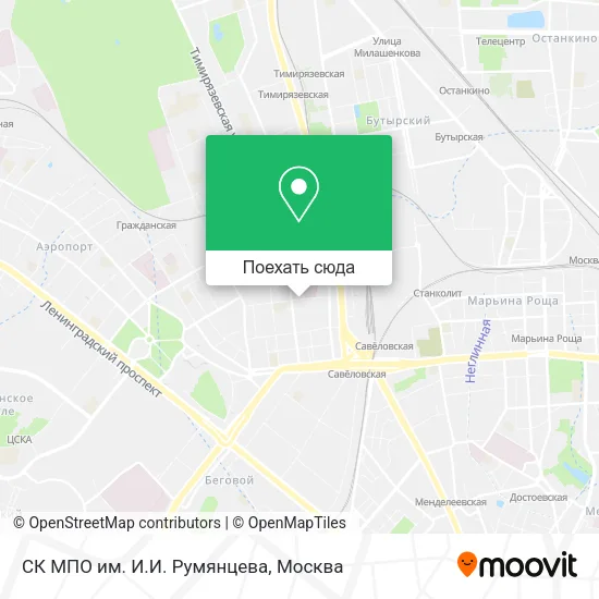 Карта СК МПО им. И.И. Румянцева